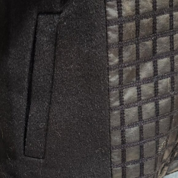 💥SHOWSTOPPER!💥VTG 100% Cashmere, Leather & Tipped Silver Fox Fur Coat in Black - Picture 11 of 14